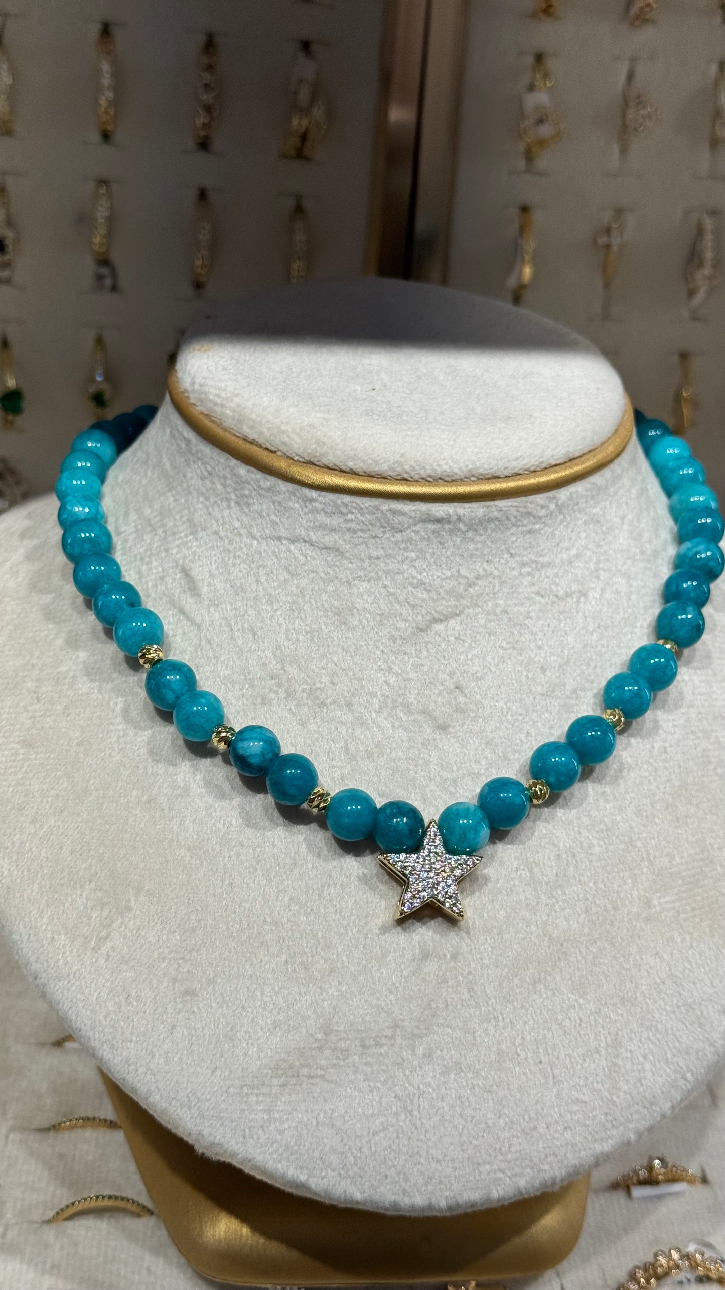 CADENA PIEDRAS AZULES ESTRELLA