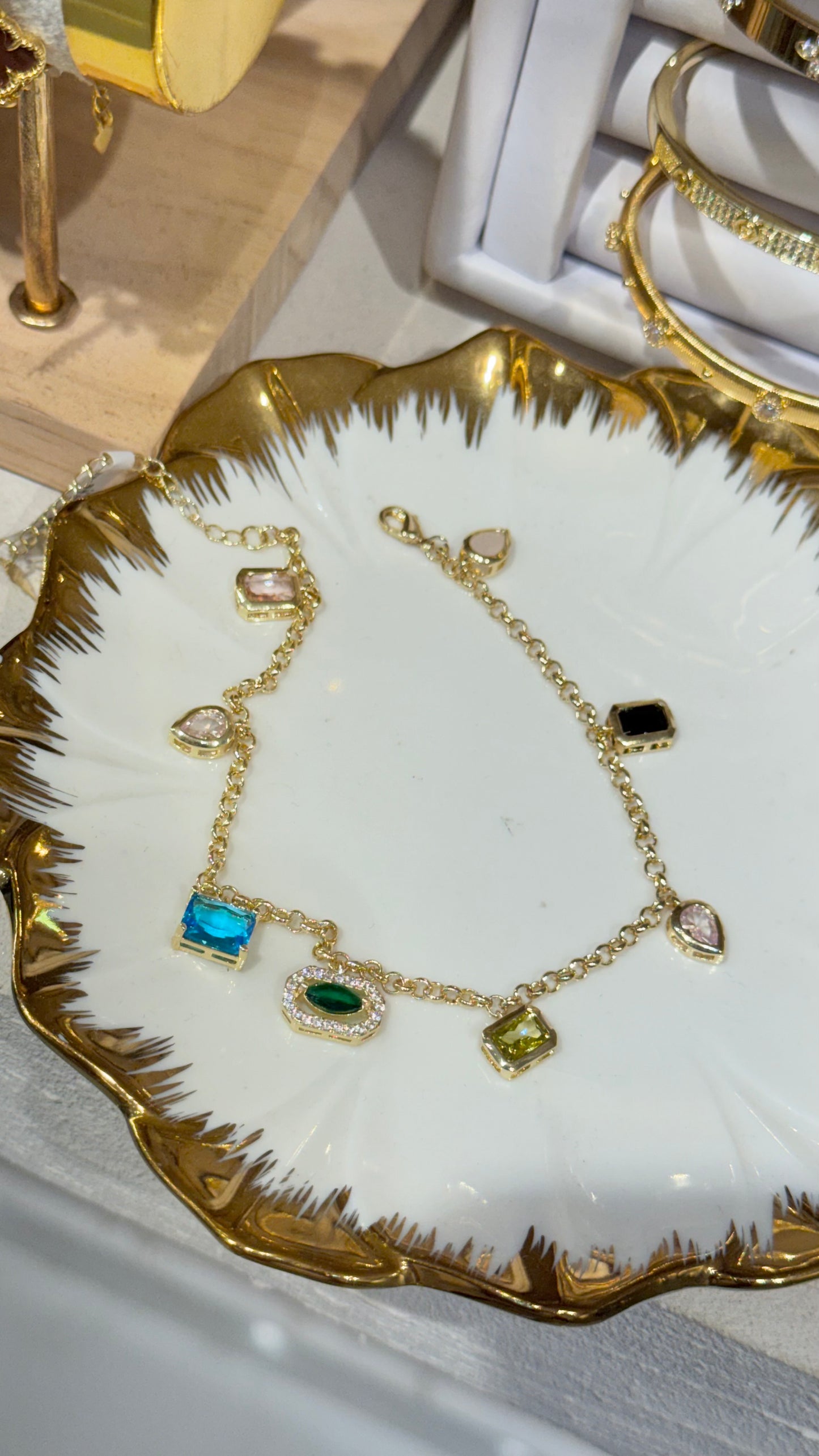PULSERA CRISTALES COLGANTES