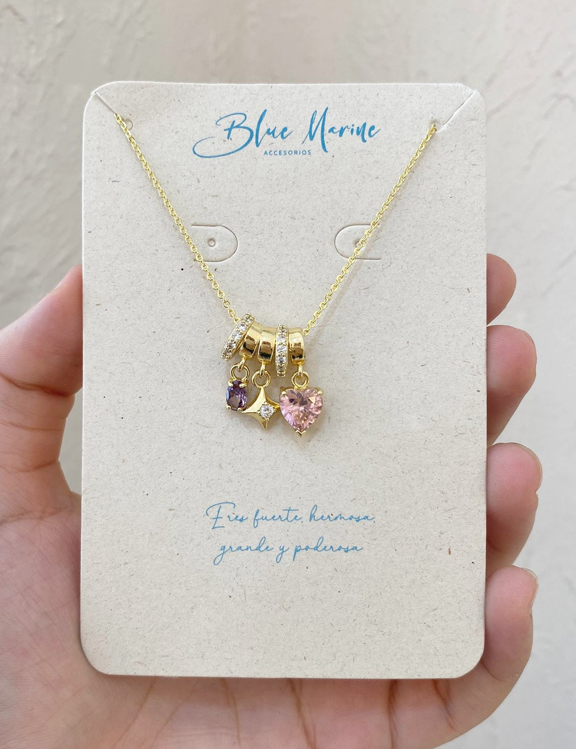 CADENA CHARMS ROSADO