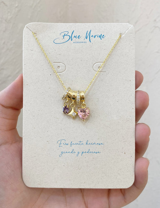 CADENA CHARMS ROSADO