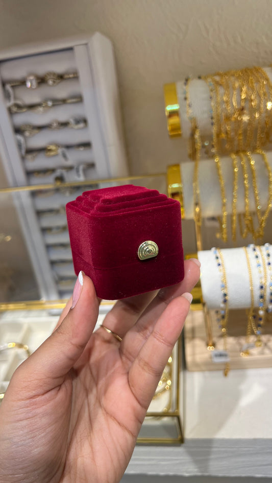 COFRE VINO TERCIOPELO PARA ANILLO