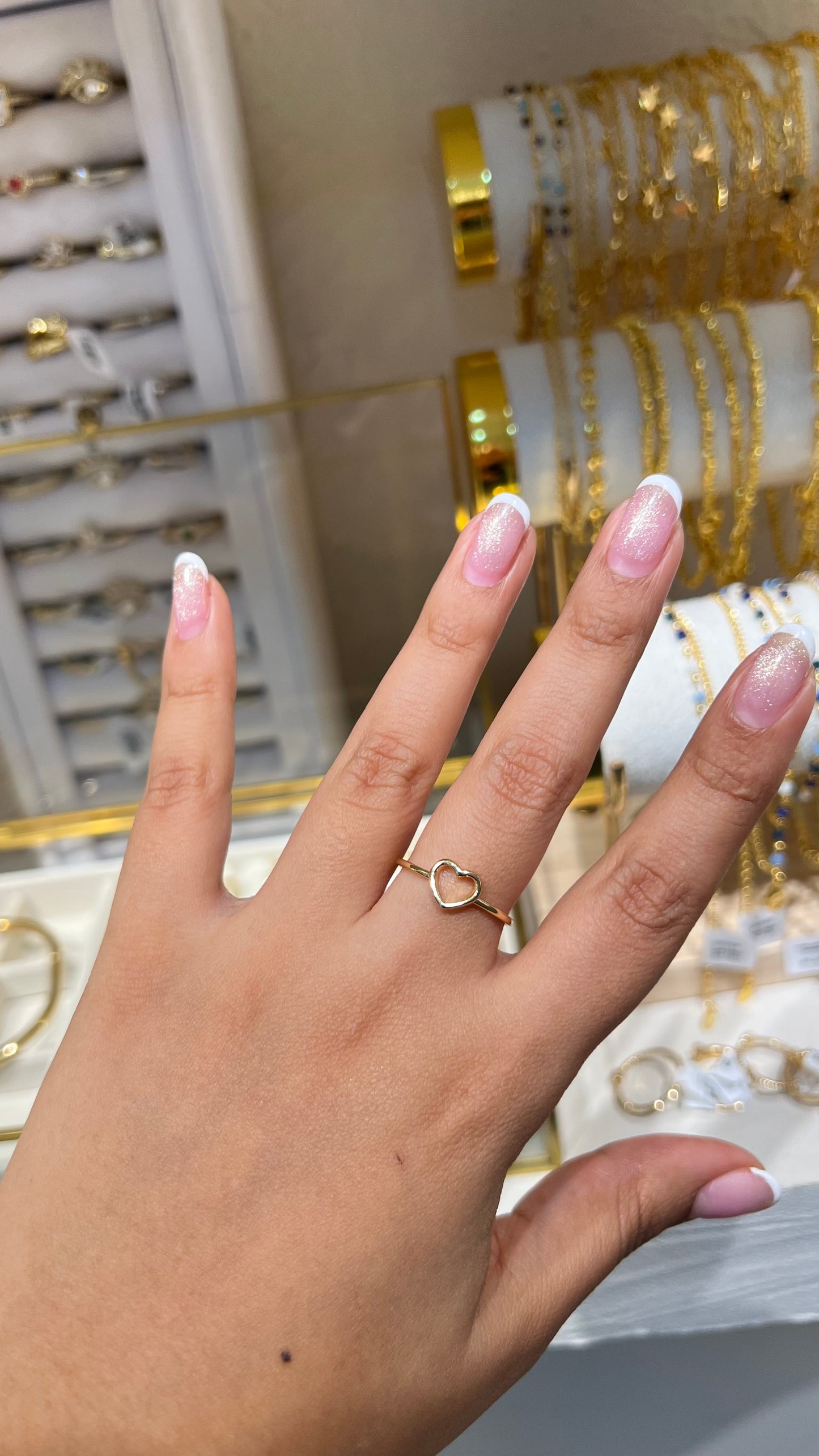 ANILLO CORAZON LISO ORO LAMINADO