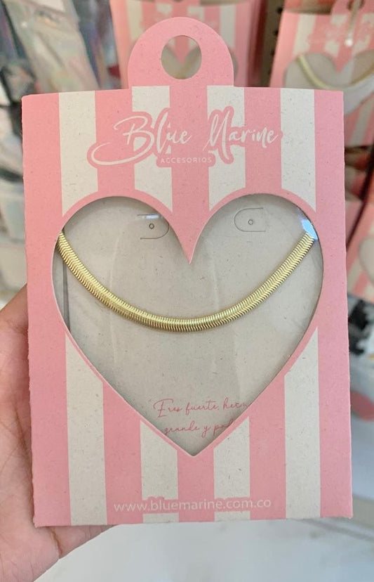 CHOKER CADENA PLANA DELGADA