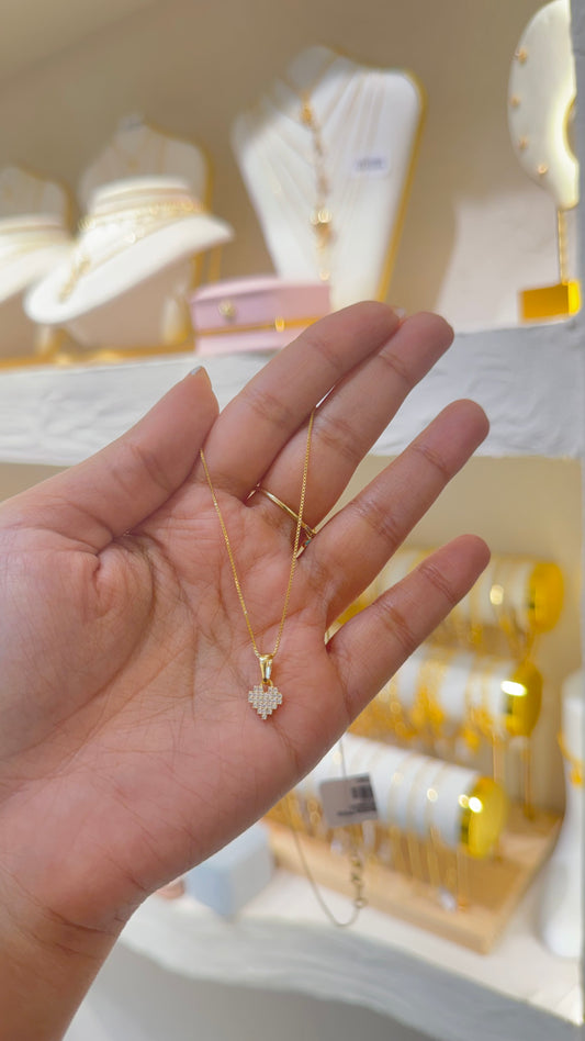 CADENA CORAZÓN PIXIE ORO LAMINADO