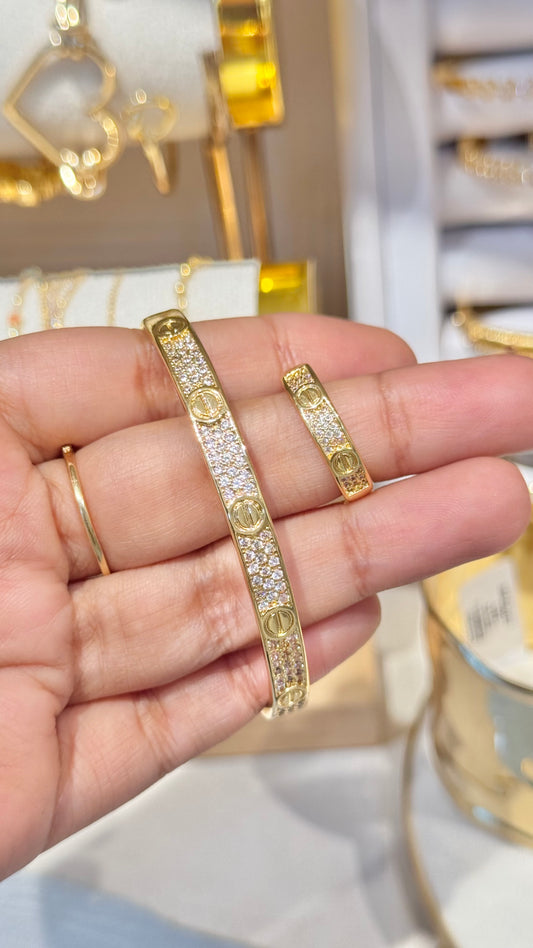 JUEGO BRAZALETE CARTIER  (incluye anillo)