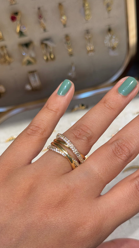 ANILLO DOBLE CRUZADO