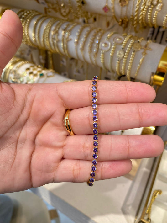 PULSERA TENIS LILA