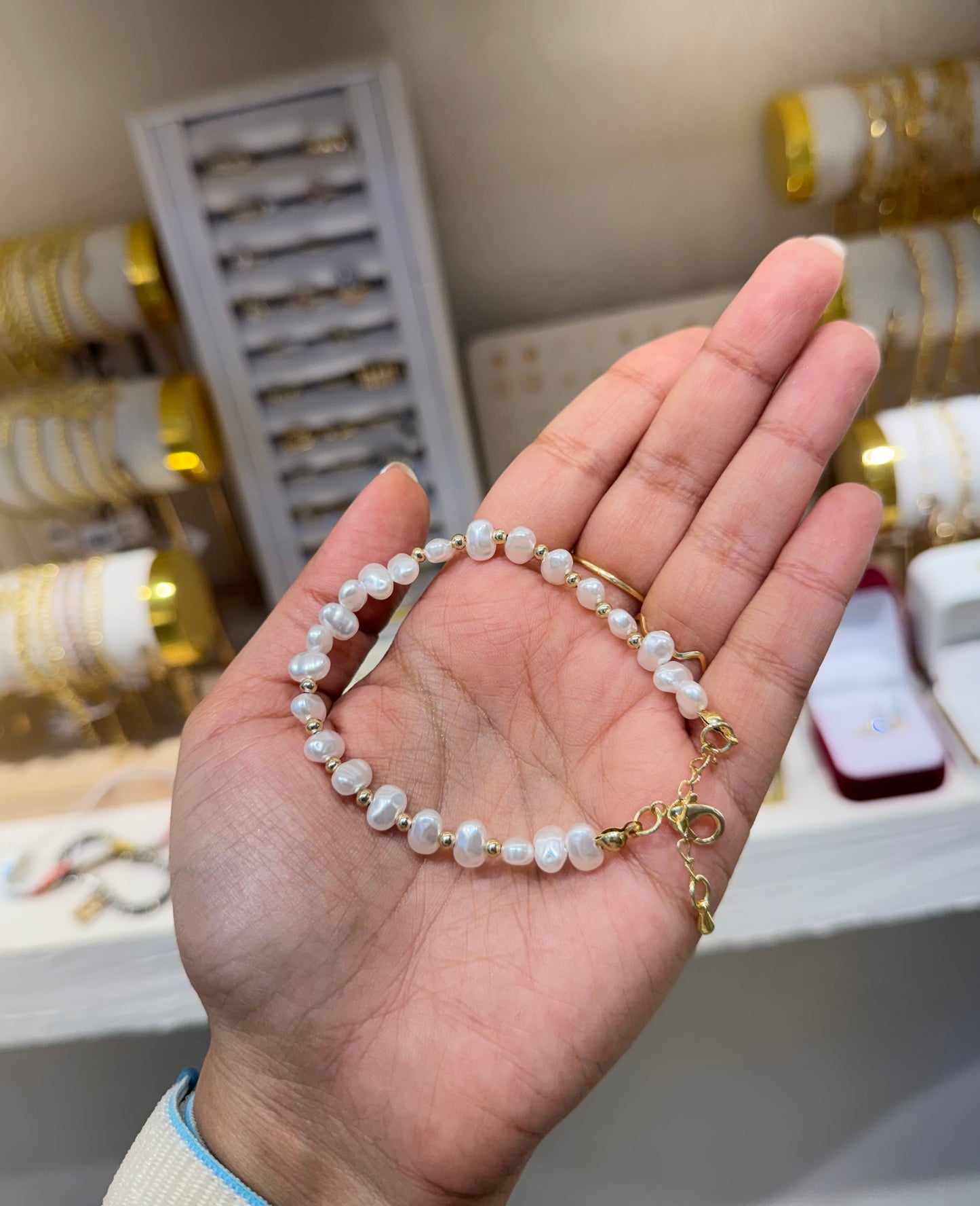 PULSERA PERLAS ASIMÉTRICAS