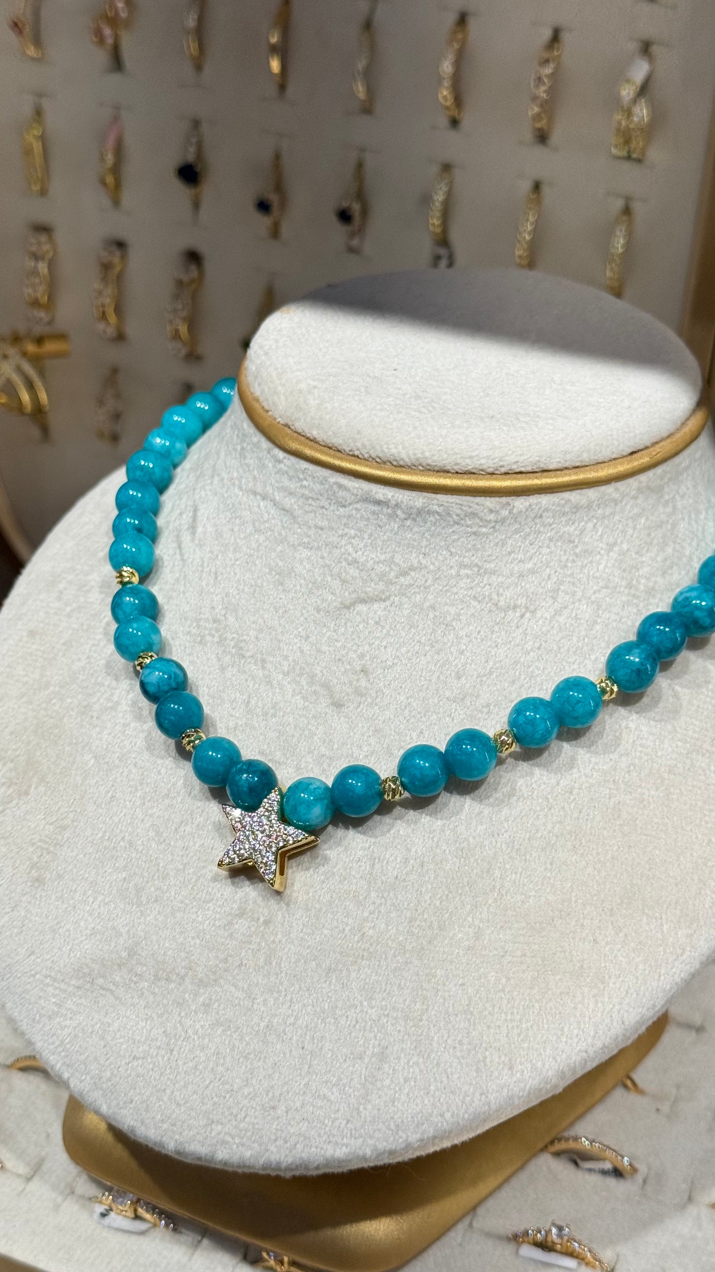 CADENA PIEDRAS AZULES ESTRELLA