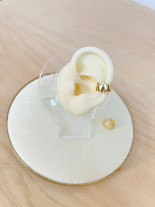 EARCUFF ASIMÉTRICO CRISTALES