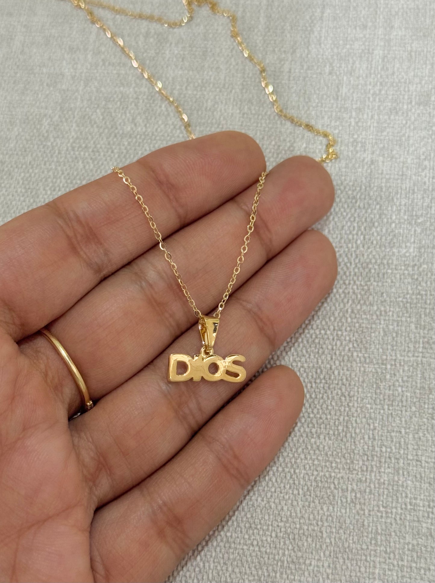 CADENA DIOS ORO LAMINADO