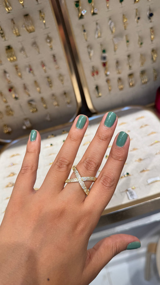 ANILLO CRUZADO GRUESO
