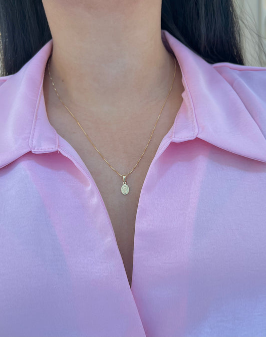 CADENA MILAGROSA ORO LAMINADO