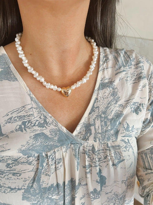 CADENA DE PERLAS CORAZÓN