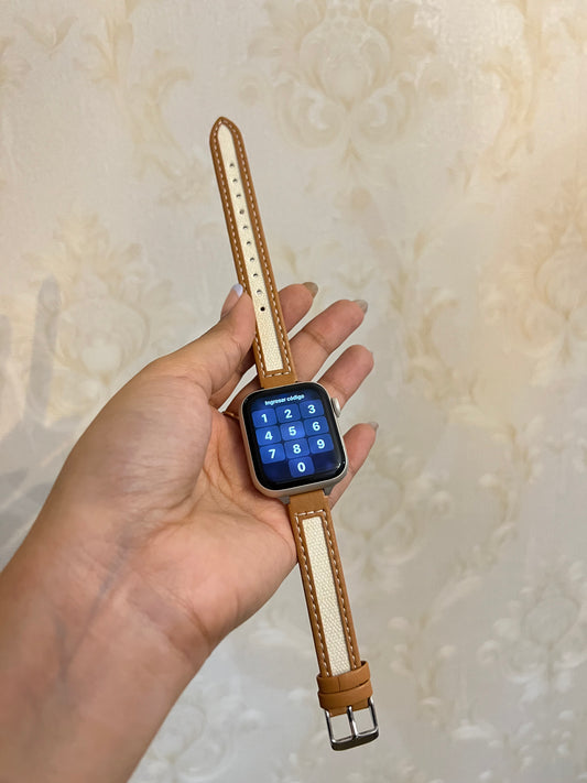 MANILLA APPLE WATCH CUERINA
