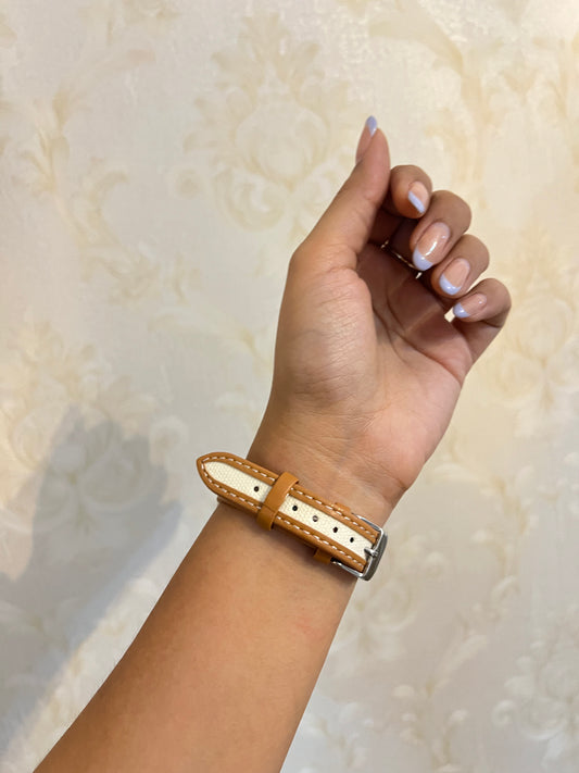 MANILLA APPLE WATCH CUERINA