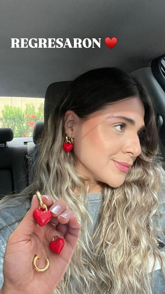 ARGOLLAS CORAZON ROJO