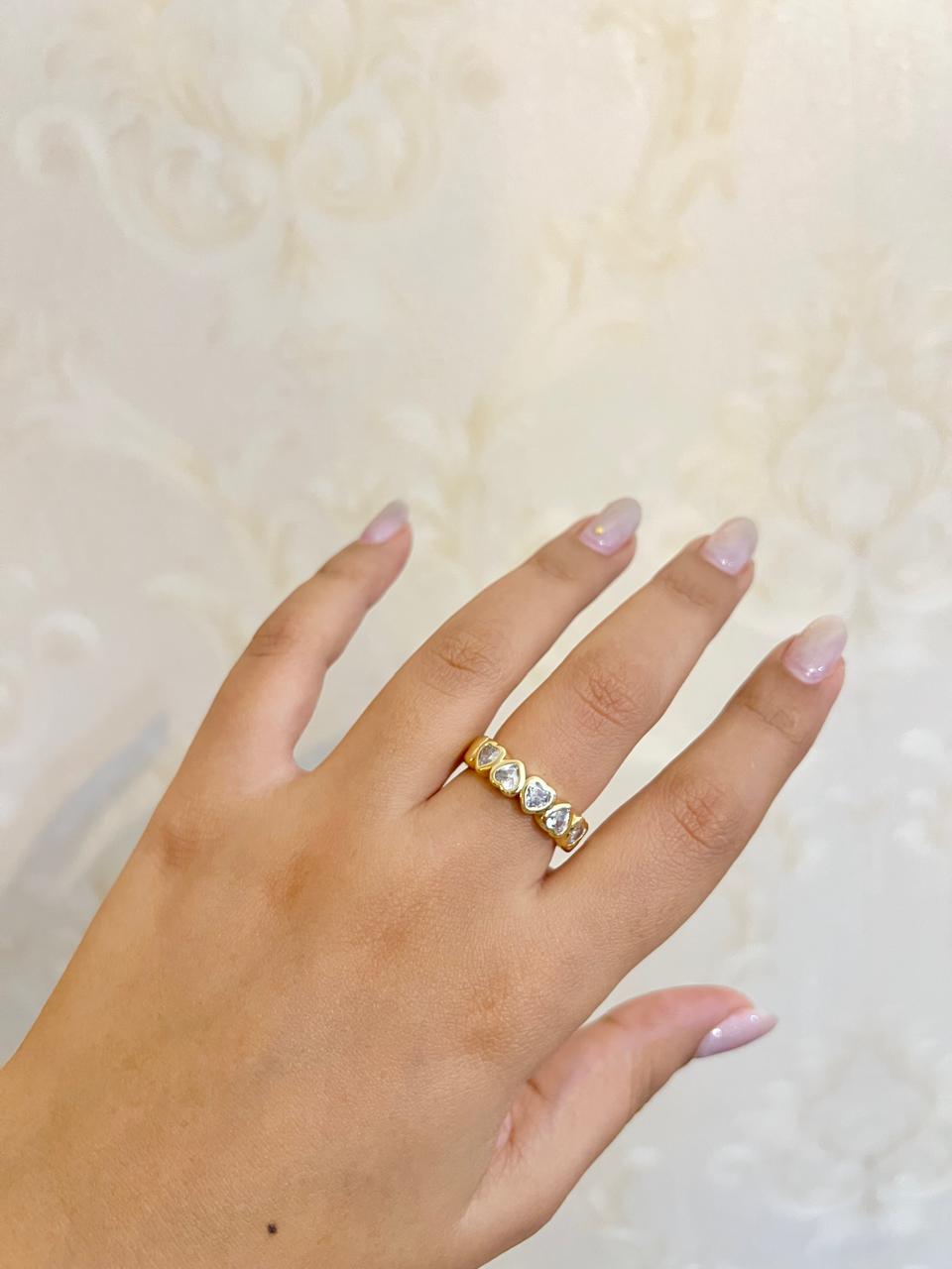 ANILLO CORAZONES CRISTAL