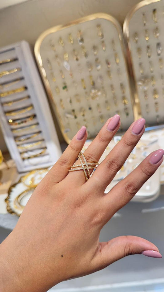 ANILLO CRUZADO DOBLE